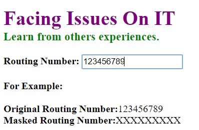original routing number