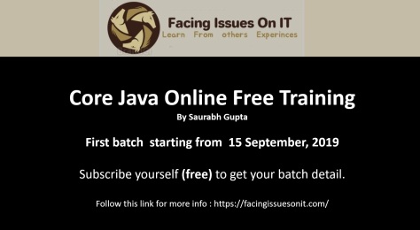 Core Java Online Free Training Course